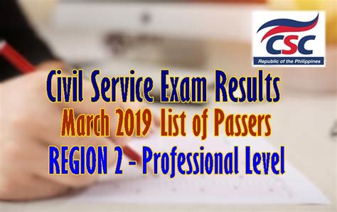 civil service result march 2019